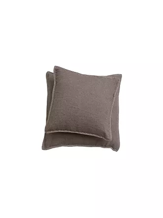DAVID FUSSENEGGER | Housse de coussin avec point décoratif 50x50cm (Anthracite) (Anthracite) | braun